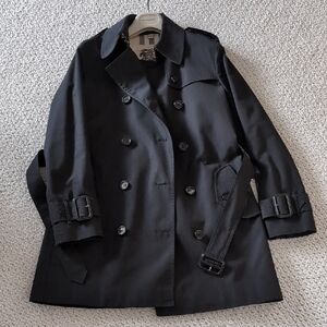 Classic Black Mid-length Trench Coat